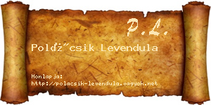 Polácsik Levendula névjegykártya